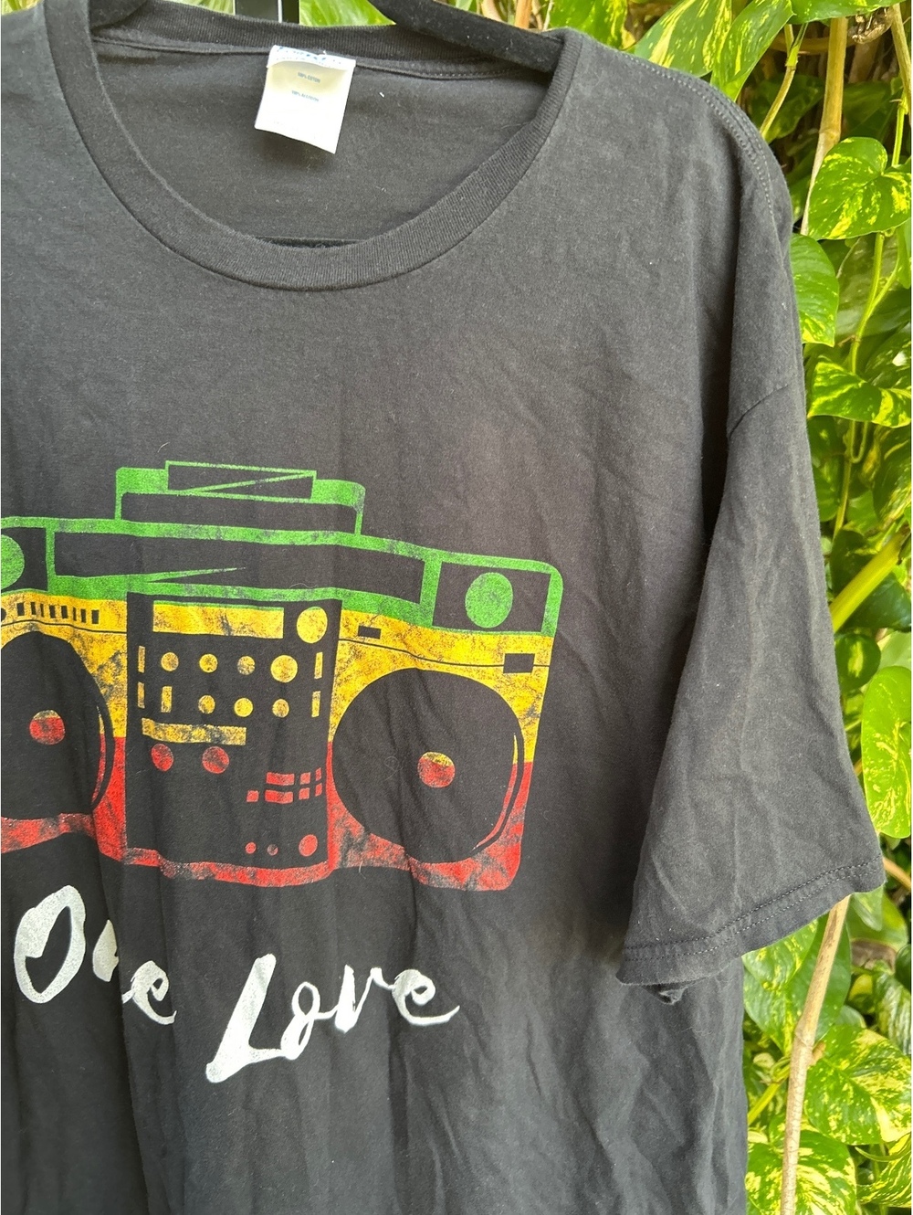 Port & Company Black 'One Love' Graphic T-Shirt Size 3XL